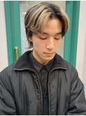 メンズデザインカラー センターパート メンズカット ショート
