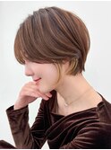 クールショート/白髪前髪/ショートボブ/20代30代40代50代/立川