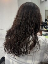 シベルバレー 横浜(sibell)&nbsp;▽ミディアムレイヤーダークブラウンくびれミディアムパーマ