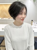 ステアケース ギンザセブン(stair:case ginza7)&nbsp;大人モードハンサムショート前髪なし長めショートボブ