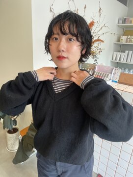 ニコ(NIKO) マッシュウルフにパーマ