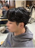 毛流れフェザーパーマ