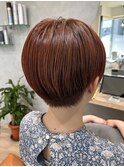 刈り上げベリーショート×カシスオレンジカラー