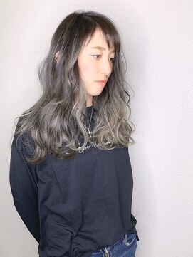 リル(Lille 橋本) シルバーグレーハイライト×波ウェーブ　【Lille橋本】