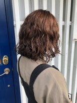 ヘアーサロン ビー(hair salon b.)&nbsp;ミディアム　パーマ　アッシュブラウン
