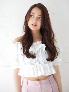 ラフィス ヘアー エルア 武庫之荘店(La fith hair elua) 【La fith】マロンブラウン×ゆるふわロング