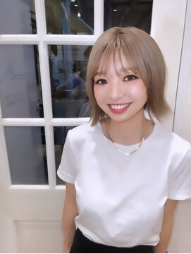 モアナ バイ ヘッドライト 駒沢大学店(Moana by HEADLIGHT) Moana【駒沢】#切りっぱなしボブ#ショートボブ#ブリーチ