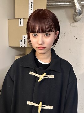 ノラ シブヤ(NORA) 【木原】ブリーチなしダブルカラー、レッドブラウン、ボルドー