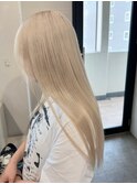 ダブルカラーアイボリーミルクティーベージュハイトーンカラー