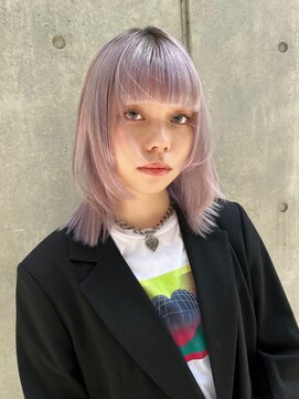 ニューヨークニューヨーク イオンスタイル東淀川店(NYNY) ブリーチカラーでハイトーンペールパープルカラー