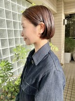 ファイブシーン アオヤマ(5SCENE AOYAMA)&nbsp;切りっぱなしボブミニボブパーマくびれボブ外ハネボブブリーチ