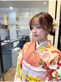 ツインおだんごアレンジ/成人式ヘア/成人式/ヘアセット