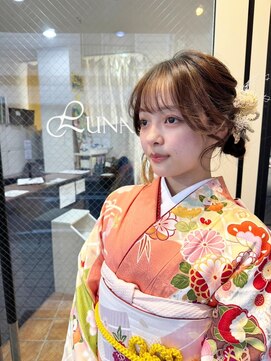ルナ 大船店(LUNA) ツインおだんごアレンジ/成人式ヘア/成人式/ヘアセット