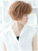 ■ベビーピンクくせ毛風抜け感ボブショート51越谷20代30代40代