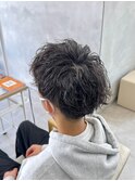 メンズカットスパイラルパーマ眉毛カットフェードカット
