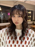 ロングウルフパーマレイヤーパーマフェイスレイヤーカット丸の内