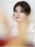小顔ショート☆フェザーショート◎マロンベージュ20代~50代