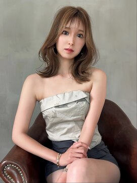 ロンド ラマ 岐阜(Lond bla-ma) 大人韓国くびれヘア/顔周りレイヤー/ベージュ