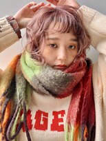 ディッセンバー 神宮前(December)&nbsp;ピンクカラー/ピンクベージュ/パーマ風/ケアブリーチ/学割U24