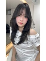 ロンドルピナス 小倉(Lond Lupinus) 黒髪カタログ/オリーブグレー/ココアベージュ/小顔に見せるヘア