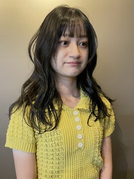 ヘアーアイストゥーレ(HAIR ICI TRE) ロングレイヤーオリーブカラー透明感カラー似合わせカット