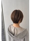 大人可愛い丸みショートボブ
