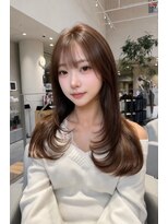 ミンクス渋谷スマートサロン(MINX shibuya smart salon) 巻かなくてもまとまるレイヤー透明感たっぷりベージュカラー