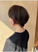 マッシュショート×上品ブラウンベージュ（イノアカラー）五十嵐