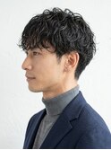メンズの余裕を感じるシルエット大人シャドウパーマ！