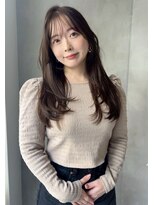 オモチャ(OMOCHA) 韓国風ロングレイヤー/上品ダークブラウン