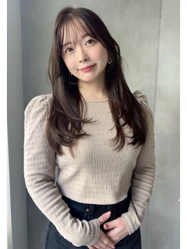 オモチャ(OMOCHA) 韓国風ロングレイヤー/上品ダークブラウン