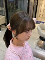 アッシュ 西荻窪店(Ash) 〈お顔周りカット〉結んで可愛く!流れるサイドバング