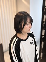 パ ドゥ プロン(Pas de plan)&nbsp;自然な丸みの艶ボブ×縮毛矯正
