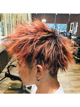 ヘアーアンドリラックス 十日市場店(hair & relax y-21) アップバングレッド