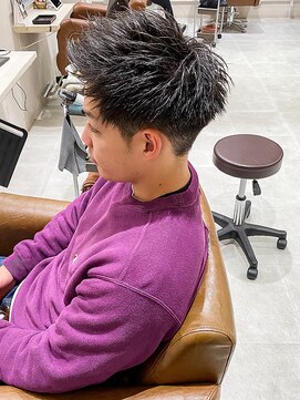 フレーム なんば店(FRAME) アップバングツーブロツーブロック刈り上げハイブロックマッシュ