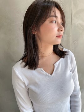 フラッグヘア 新宮店(Flag HAIR) 顔まわりのカット☆韓国風ミディアムイルミナカラー