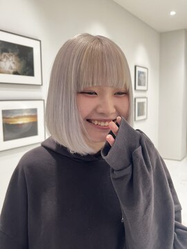 ハイブ 金沢(Hive) ボブショートボブホワイトブリーチスノーホワイトブリーチ