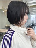 ボブ/切りっぱなしボブ/タッセルボブ/ダークグレー/ミニボブ