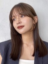 ノイ(noi)&nbsp;顔周りレイヤーカットくびれヘアミルクティーベージュカラー