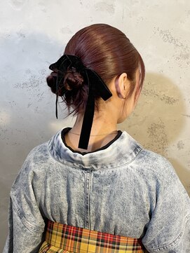 ノラ ヘアーサロン(NORA HAIR SALON) 【akane】卒業式袴着付けヘアセット韓国顔周りおくれ毛