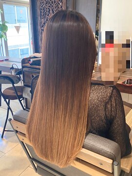 ヘアリゾート粋 ティガ 池袋店(tiga) グラデーションベージュ/ロング