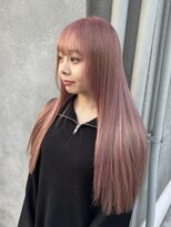 ラックスビー ウメダ 大阪梅田店(LUXBE UMEDA) 透明感カラーペールピンク 髪質改善 ハイトーン