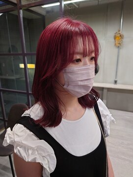 ピンク バイ アンジェリカ 瓢箪山店(PINQ by ANGELICA) #PINQ #レイヤーカット #ピンク