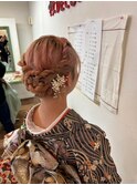 編み込みヘアセット