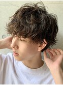 波巻きスパイラルパーマツイストスパイラルパーマセンターパート