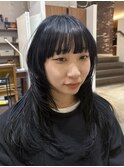 マッシュバングに顔まわりレイヤーカット