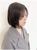 切りっぱなしボブ×フェイスレイヤー