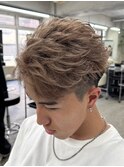 熊本メンズカラー ハイトーン ミルクティー MEN'S HAIR