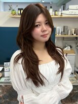 ハチ(HACHI) エクステで長さだしからのレイヤーカットで韓国オンニスタイル