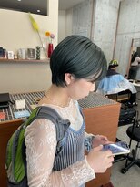 ノイ(noii)&nbsp;マッシュショート/オリーブ/青緑